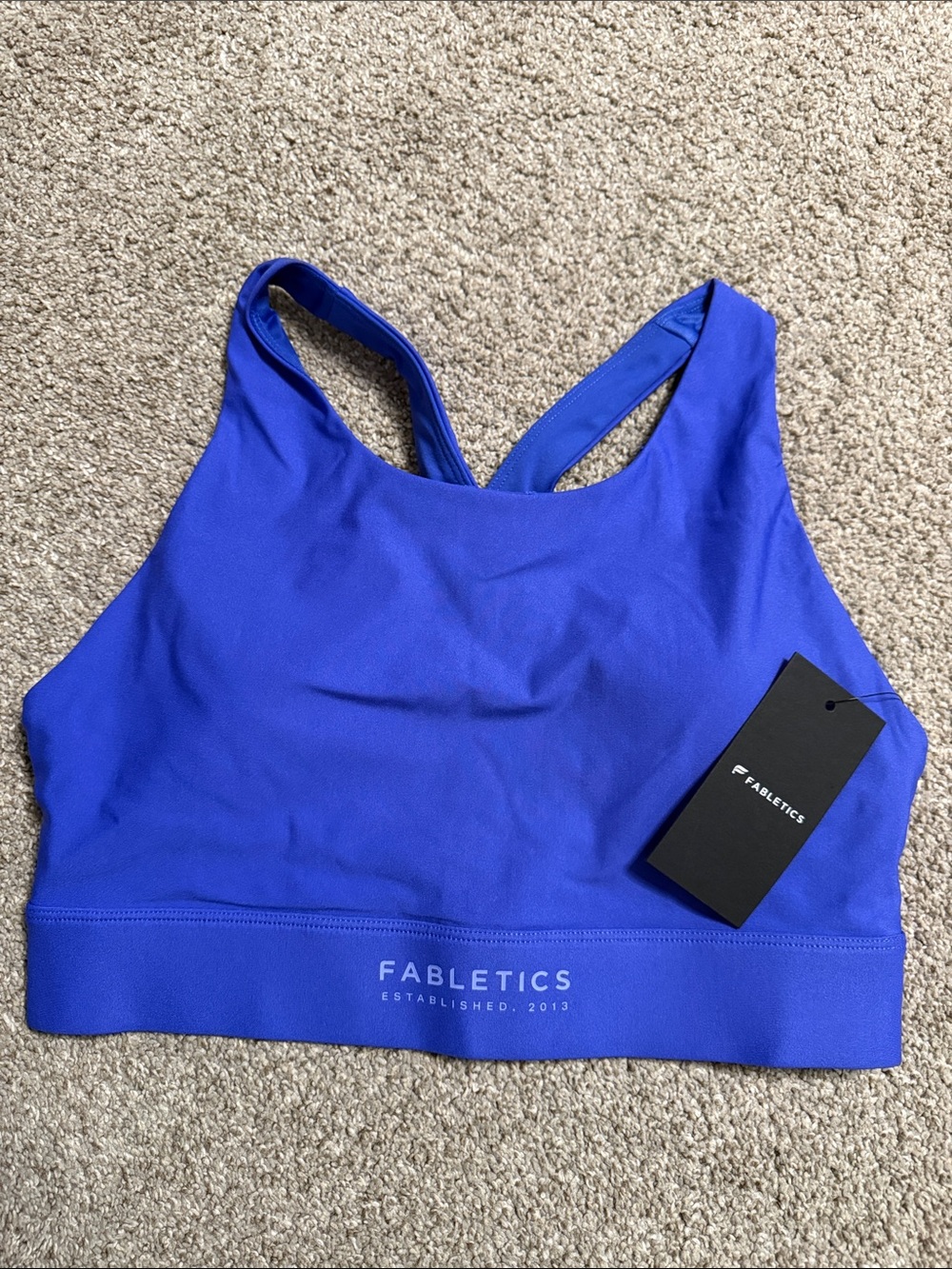 Fabletics No-Bounce High Impact Sports Bra — Sapphire Sky